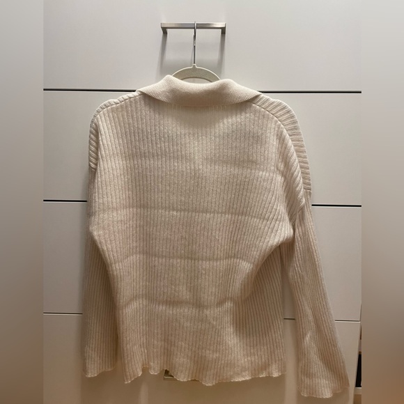 Reformation Fantino Cashmere Collared Caridgan - Picture 2 of 3